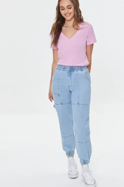 Denim Utility Joggers