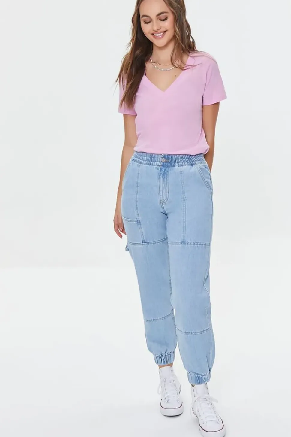 Denim Utility Joggers