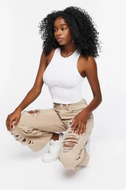 Destroyed 90S-Fit Straight Jeans