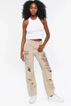 Destroyed 90S-Fit Straight Jeans