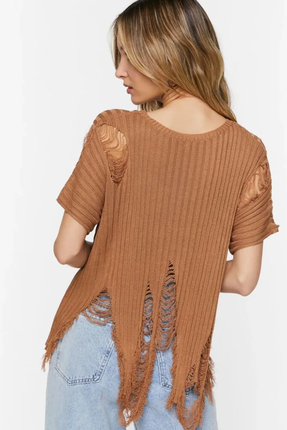 Destroyed Short-Sleeve Top