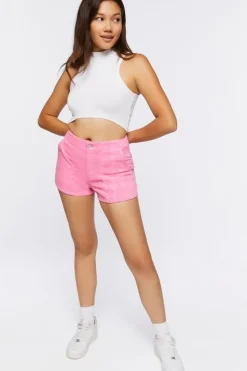 Diamond Print Corduroy Shorts