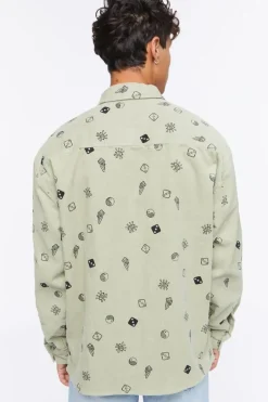 Dice Print Corduroy Shirt