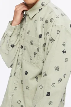 Dice Print Corduroy Shirt