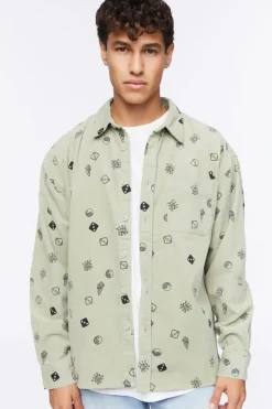 Dice Print Corduroy Shirt