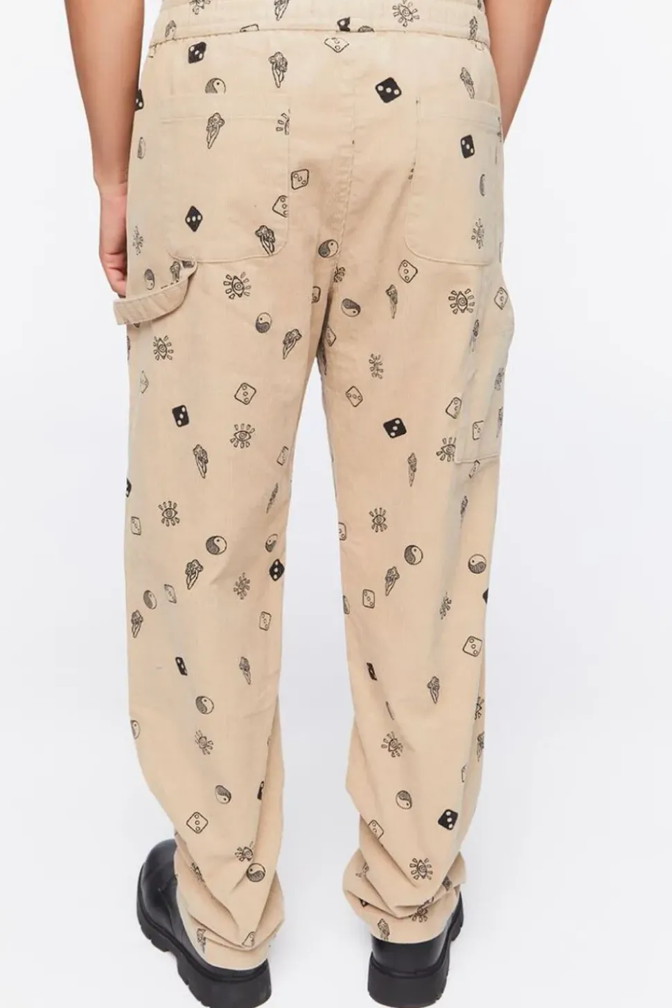 Dice Print Drawstring Pants