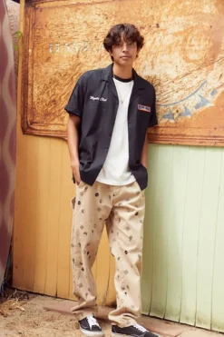 Dice Print Drawstring Pants