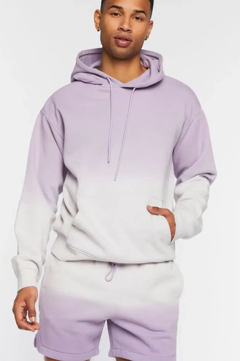 Dip-Dye Fleece Shorts