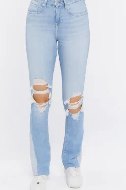 Distressed Bootcut Jeans
