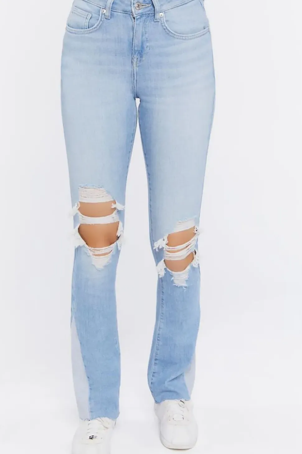 Distressed Bootcut Jeans