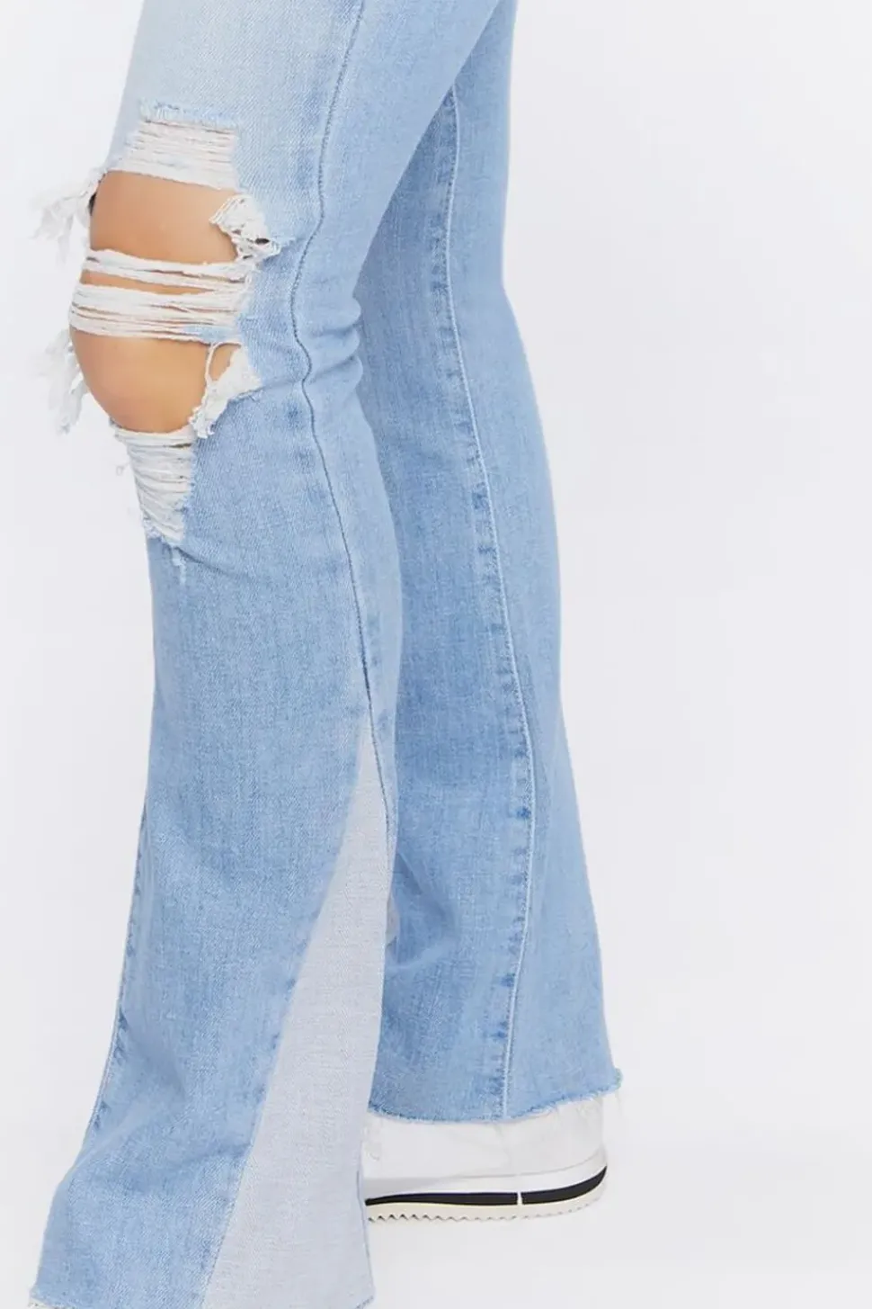 Distressed Bootcut Jeans