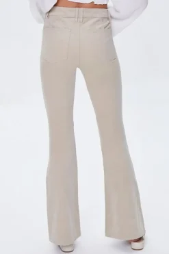 Distressed Corduroy Flare Pants