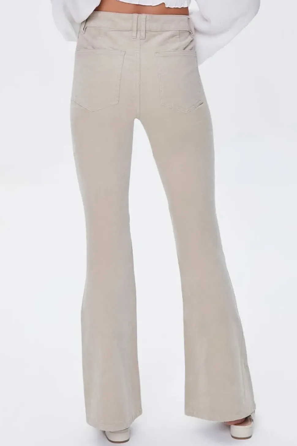 Distressed Corduroy Flare Pants