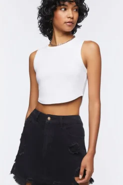 Distressed Denim Mini Skirt
