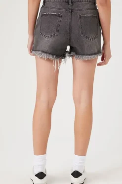 Distressed Denim Shorts