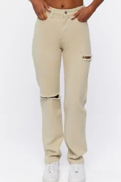 Distressed High-Rise Jeans