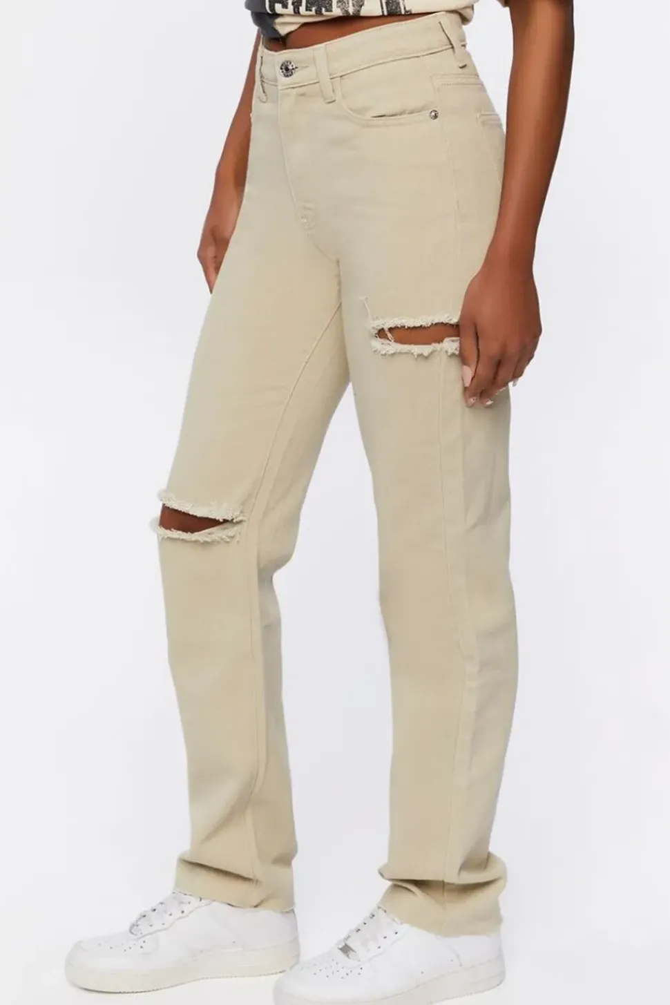 Distressed High-Rise Jeans