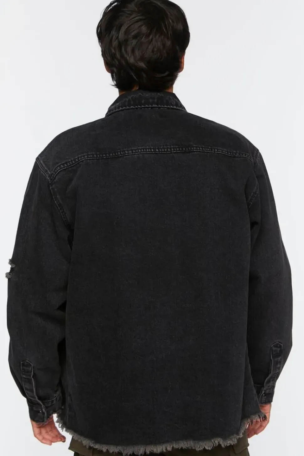 Distressed Long-Sleeve Shirt