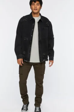 Distressed Long-Sleeve Shirt