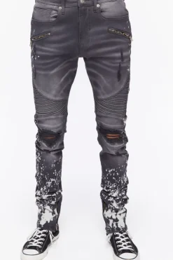 Distressed Paint Splatter Skinny Jeans