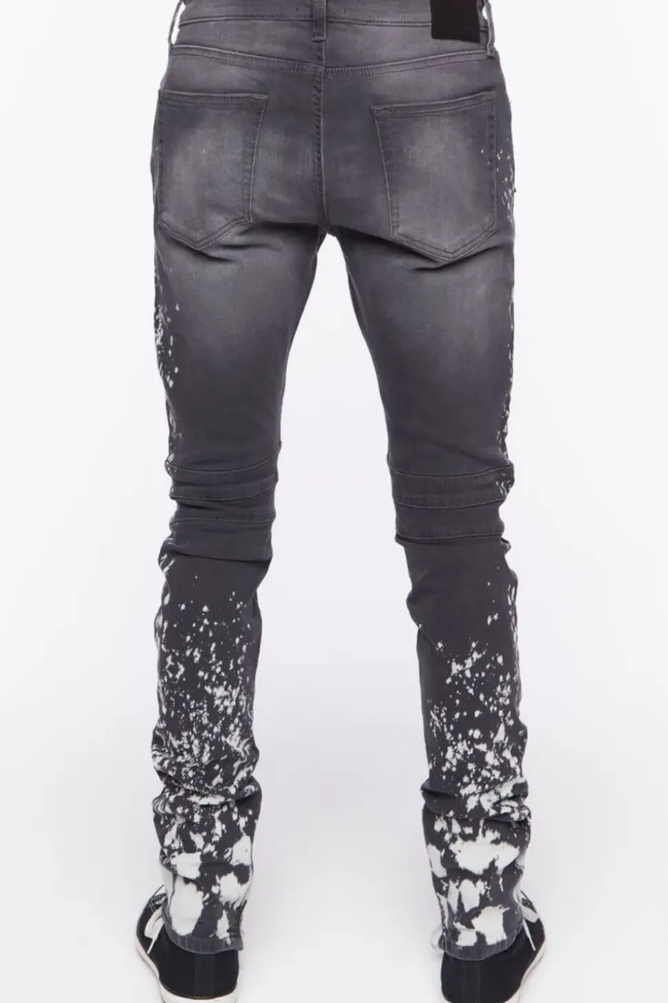 Distressed Paint Splatter Skinny Jeans