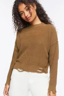 Distressed Sharkbite Sweater