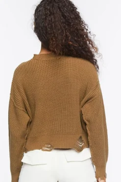 Distressed Sharkbite Sweater