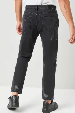 Distressed Slim-Fit Jeans