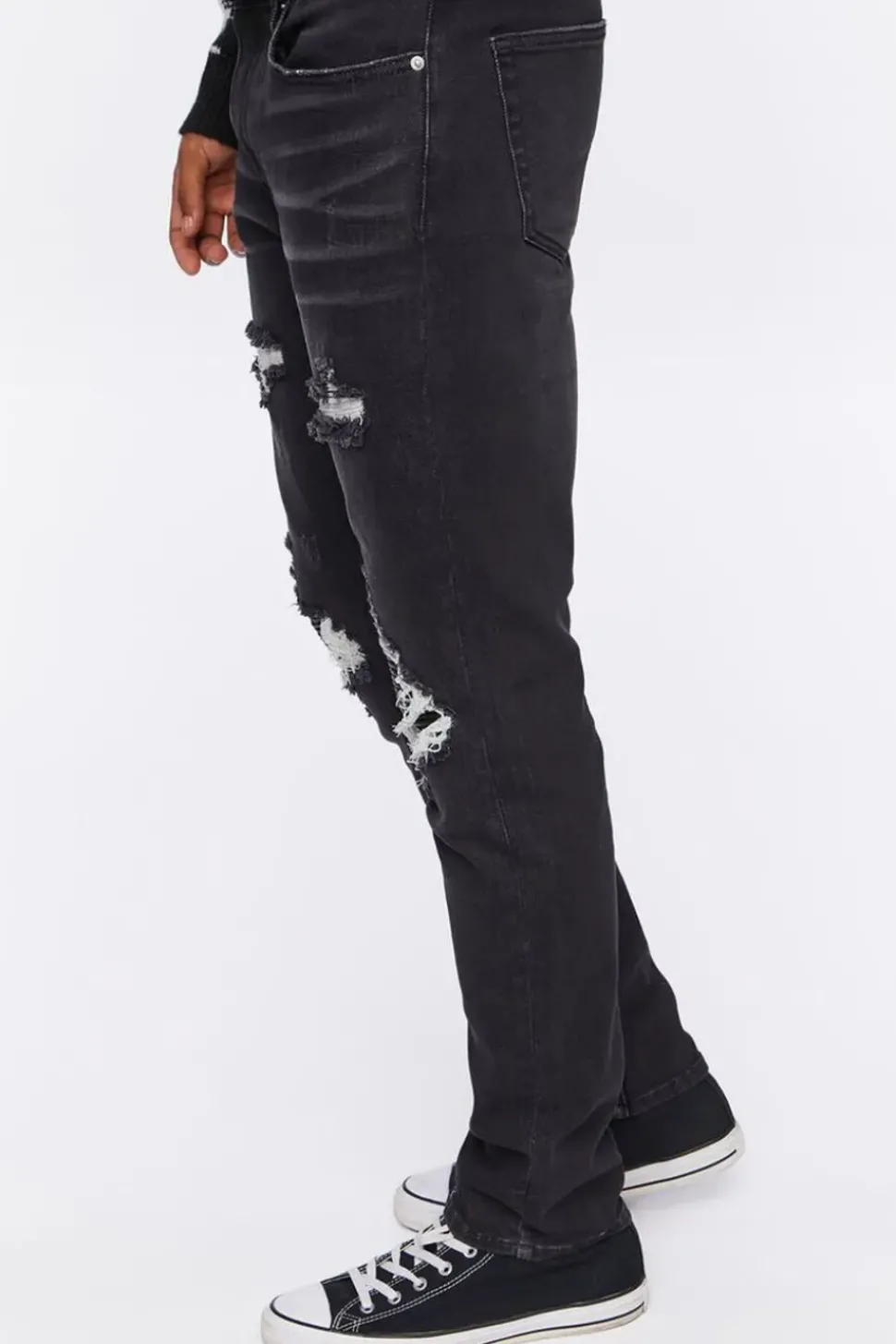 Distressed Slim-Fit Jeans