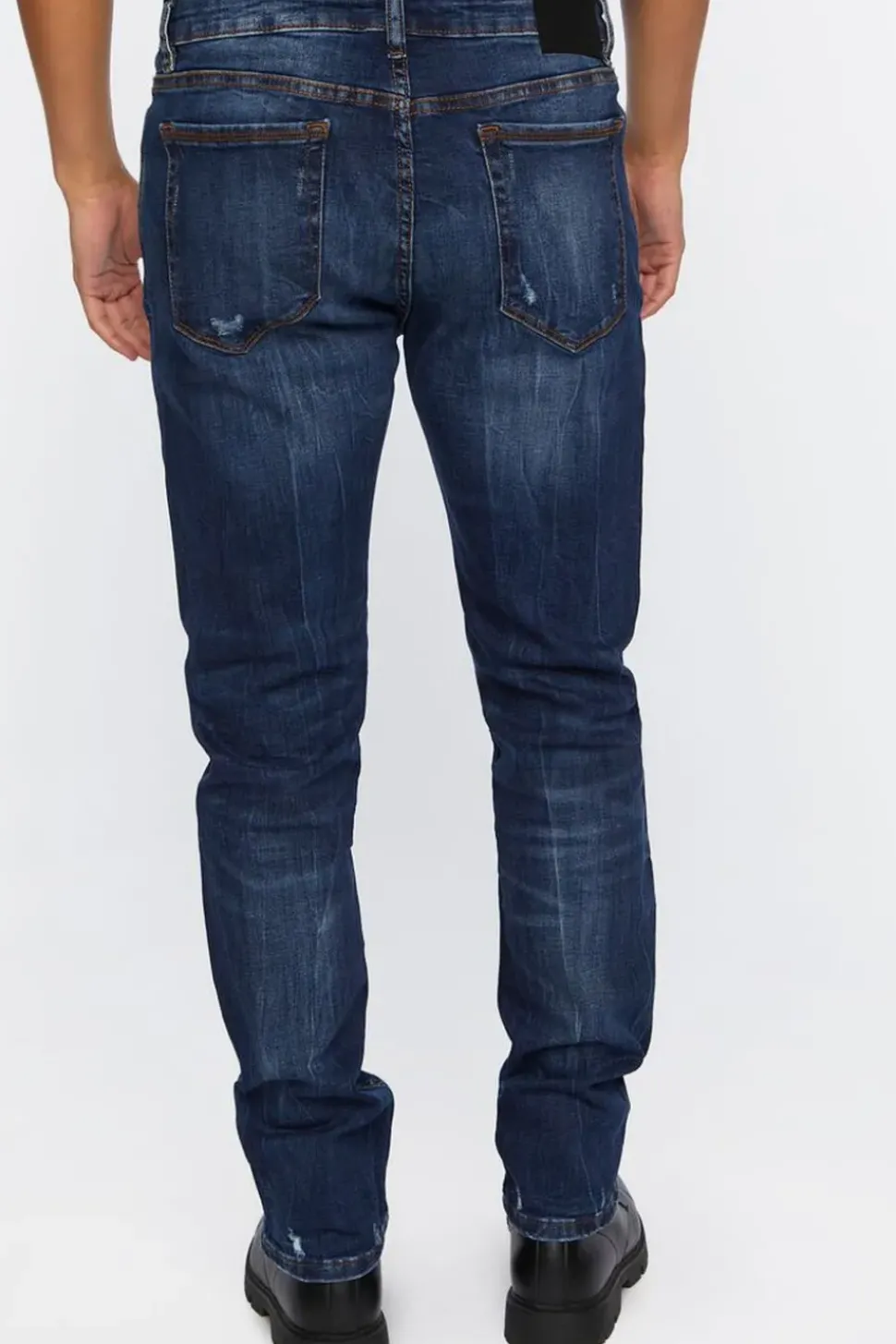 Distressed Slim-Fit Jeans