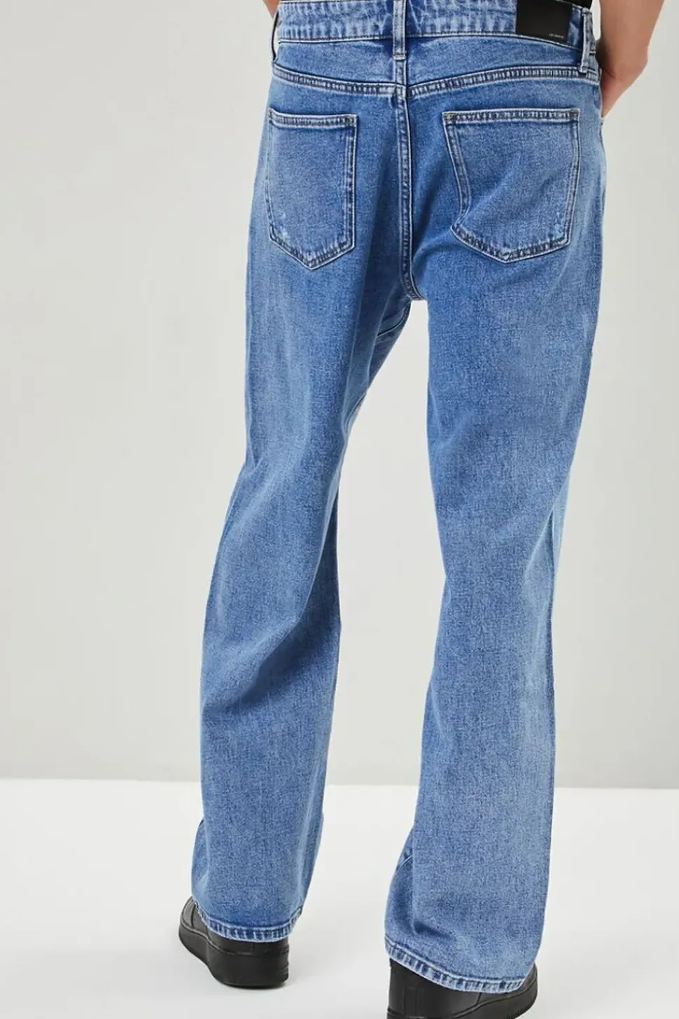 Distressed Wide-Leg Jeans