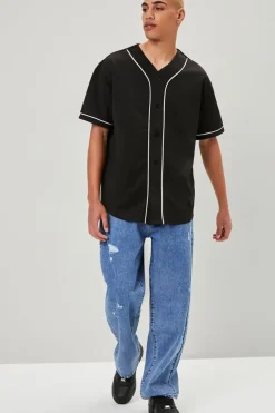 Distressed Wide-Leg Jeans