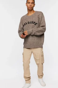 Distressed Wildlife Graphic Sweater