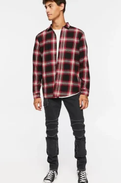 Distressed Zippered Skinny Jeans