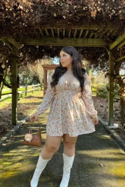 Ditsy Floral Cutout Mini Dress