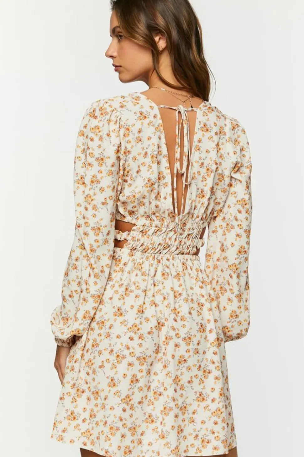 Ditsy Floral Cutout Mini Dress