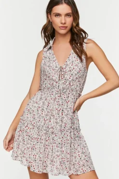 Ditsy Floral Fit & Flare Mini Dress