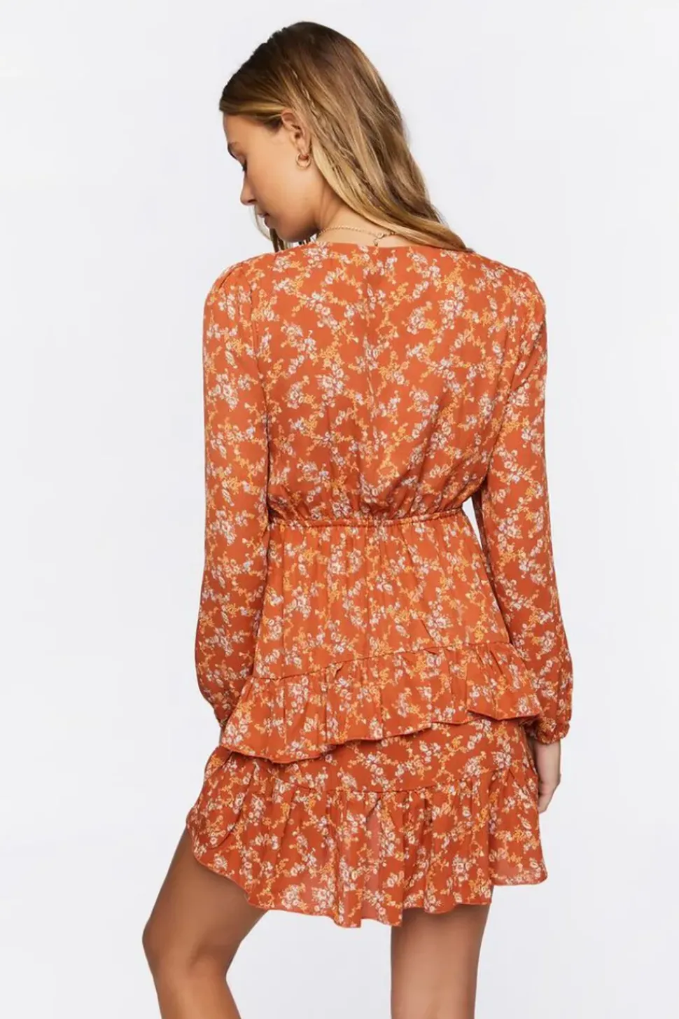 Ditsy Floral Flounce Mini Dress