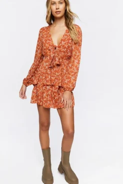 Ditsy Floral Flounce Mini Dress