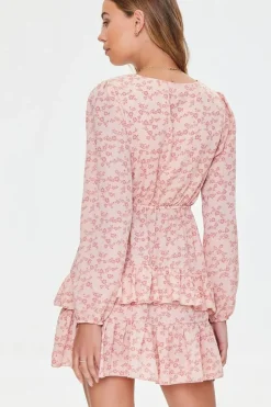 Ditsy Floral Flounce Mini Dress