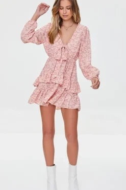 Ditsy Floral Flounce Mini Dress