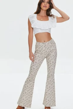 Ditsy Floral Print Flare Pants