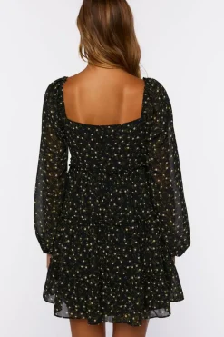 Ditsy Floral Print Mini Dress