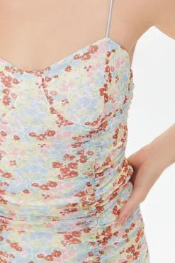 Ditsy Floral Ruched Mini Dress