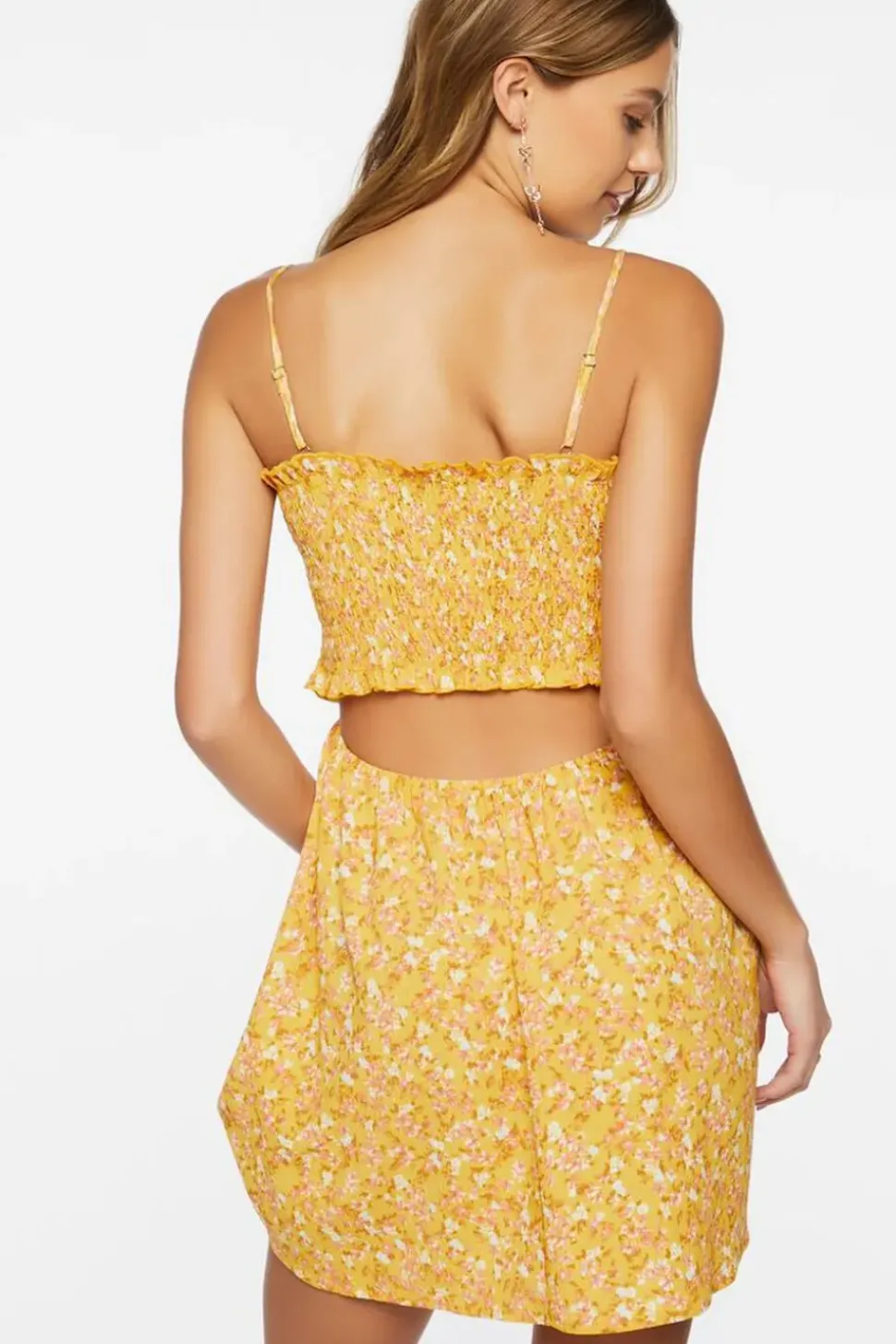 Ditsy Floral Smocked Mini Dress