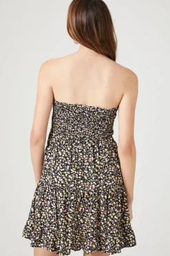 Ditsy Floral Strapless Mini Dress