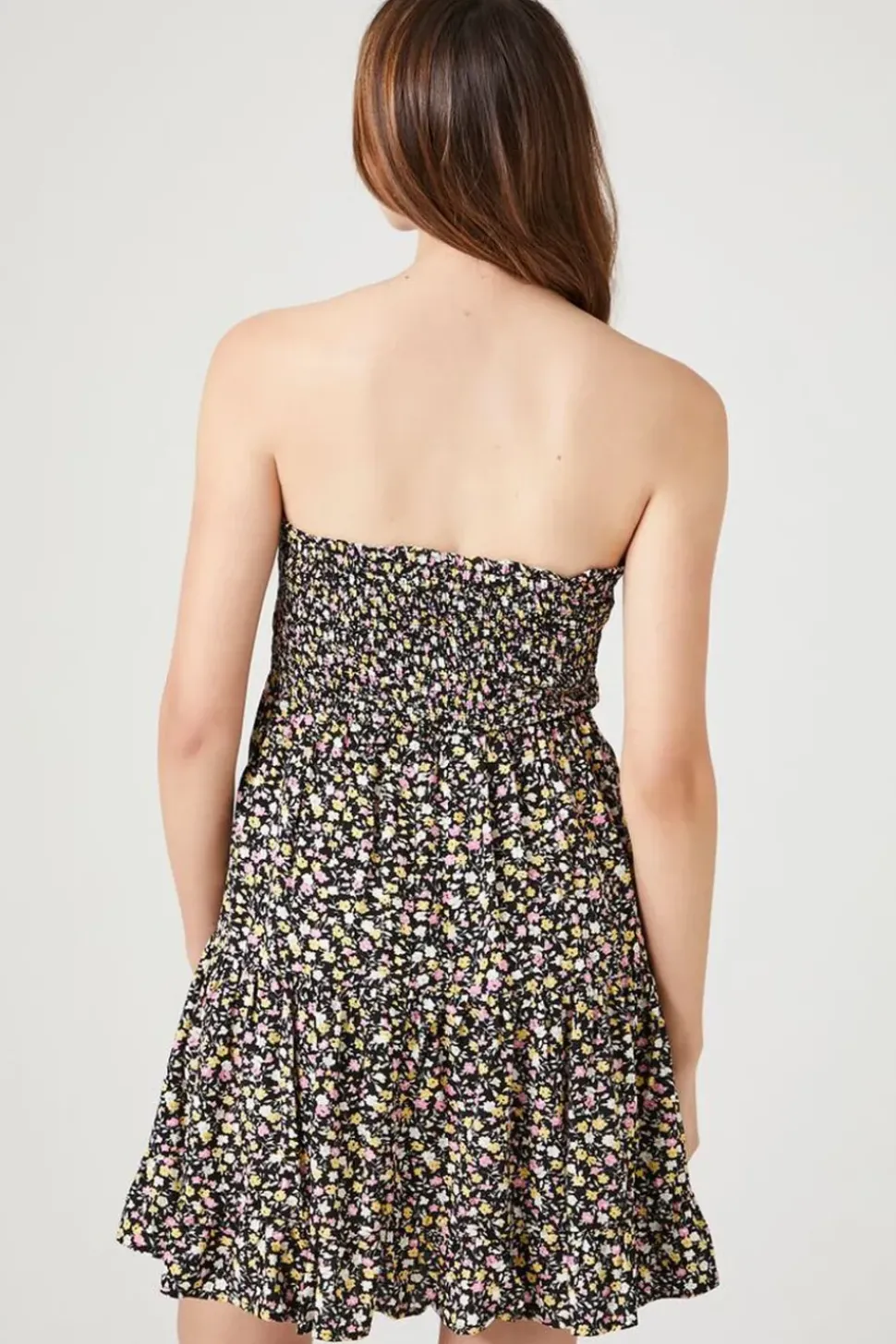 Ditsy Floral Strapless Mini Dress