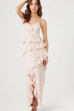 Ditsy Floral Tiered Maxi Dress