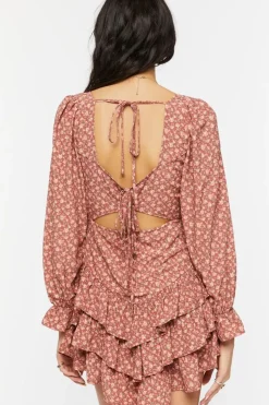 Ditsy Floral Tiered Mini Dress