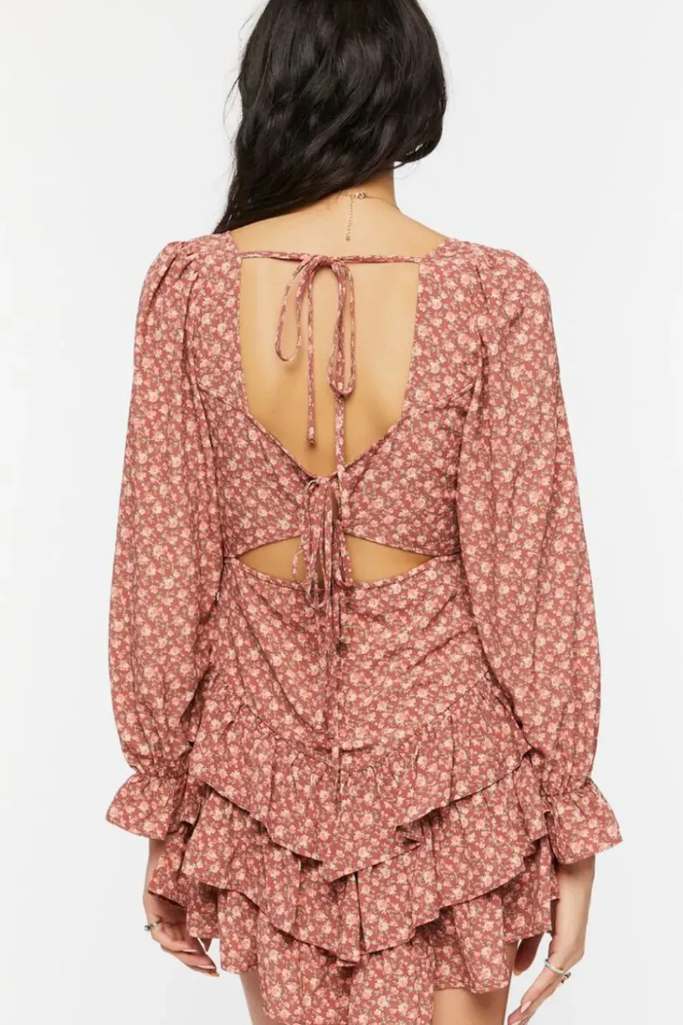 Ditsy Floral Tiered Mini Dress